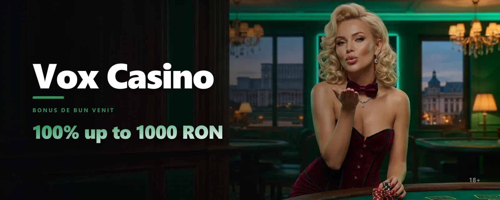 Lobby principal Vox Casino cu jocuri de păcănele